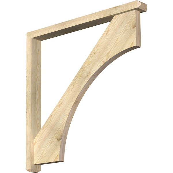 Ekena Millwork Westlake Craftsman Rough Sawn Bracket w/ Offset Brace, Douglas Fir, 4"W x 40"D x 40"H BKT0402X40X40WTL04RDF - main